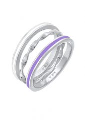 Elli Damski zestaw 3 częściowy: Basic Trio Skręcony w srebrze 925 Sterling Silver Pierścionki 1 ct. Szare pierścionki Elli, srebrne. Za 328.99 zł.