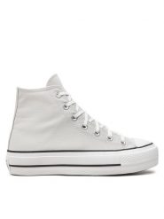 Converse Trampki Chuck Taylor All Star Lift Platform Hi A08287C Szary. Szare trampki Converse, bez wzorów, z materiału, retro, bez zapięcia. Za 369.99 zł.