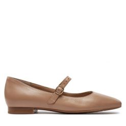 Baleriny Ryłko. Brązowe baleriny Ryłko, bez wzorów, bez obcasa, bez zapięcia. Za 339.99 zł.