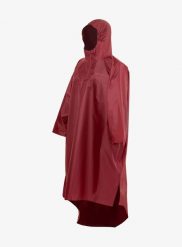 Turystyczna peleryna przeciwdeszczowa Trekmates Deluxe Poncho - sumac. Czerwone kurtki przeciwdeszczowe TREKMATES, l, bez wzorów, z materiału, bez kaptura, trekkingowe. Za 247.99 zł.