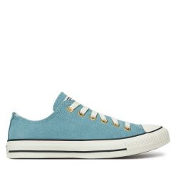 Trampki Converse. Niebieskie trampki Converse, bez wzorów, retro, bez zapięcia. Za 219.99 zł.