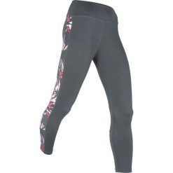 Legginsy sportowe, dł. 3/4, Level 1 bonprix antracytowo-jasnoróżowy. Szare legginsy bonprix, bez wzorów, sportowe. Za 49.99 zł.