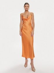 Guess Sukienka koktajlowa W3GK85 WD8G2 Pomarańczowy Slim Fit. Brązowe sukienki Guess, xl, z aplikacjami, z syntetyku, wizytowe, bez kołnierzyka, bez ramiączek. Za 359.99 zł.