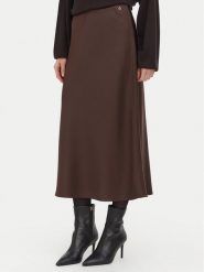 Guess Spódnica midi W6BD25 W4250 Brązowy Regular Fit. Brązowe spódnice Guess, s, z aplikacjami, z syntetyku, midi. Za 434.99 zł.