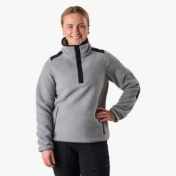 Bluza polarowa do wędrówek damska Swedemount Nordkap Pile Halfneck. Czarne bluzy bez kaptura SWEDEMOUNT, na zimę, bez wzorów, z polaru, narciarskie. Za 399.99 zł.