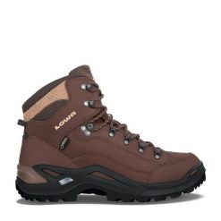 Buty trekkingowe damskie Lowa Renegade GTX Mid. Brązowe buty trekkingowe Lowa, bez zapięcia. Za 937.99 zł.