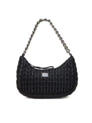 Tommy Jeans Torebka Tjw Iconic Shoulder Quilted AW0AW17302 Czarny. Czarne torebki klasyczne Tommy Jeans, bez wzorów, z jeansu, bez dodatków. Za 249.99 zł.