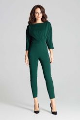 Zielony Elegancki Kombinezon z Ozdobnymi Zakładkami. Zielone kombinezony Katrus, xl, bez wzorów, z elastanu, eleganckie, bez kołnierzyka, bez ramiączek. Za 279.00 zł.