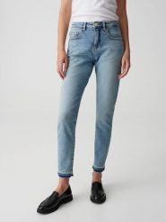 OPUS Dżinsy - Slim fit - w kolorze błękitnym rozmiar: 36/L28. Niebieskie jeansy Opus, l, z aplikacjami, ze skóry, klasyczne. Za 205.45 zł.