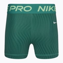 Spodenki treningowe damskie Nike Pro Dri-Fit Mid-Rise 3" Printed. Zielone szorty sportowe Nike, bez wzorów, dri-fit (nike). Za 149.99 zł.