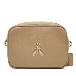Torebka Patrizia Pepe. Brązowe listonoszki Patrizia Pepe, bez wzorów, bez dodatków. Za 579.99 zł.