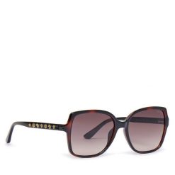 Okulary przeciwsłoneczne Guess. Brązowe okulary przeciwsłoneczne Guess, z aplikacjami. Za 299.99 zł.