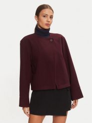 Gina Tricot Marynarka 22836 Bordowy Loose Fit. Czerwone marynarki i żakiety Gina Tricot, xs, bez wzorów, z syntetyku, bez ramiączek. Za 99.99 zł.