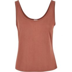 Damski luźny modalowy tank top Urban Classics. Brązowe topy Urban Classics, bez wzorów, bez kołnierzyka, bez ramiączek. Za 102.50 zł.