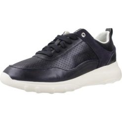 Kapcie GEOX D ALLENIEE Niebieski. Niebieskie kapcie Geox, bez wzorów, ze skóry. Za 289.99 zł.