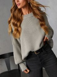 Milan Kiss Sweter w kolorze szarym rozmiar: M. Szare swetry Milan Kiss, m, bez wzorów, bez ramiączek. Za 200.13 zł.