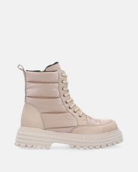 BEŻOWE BOTKI DAMSKIE 3190601 BEIGE. Brązowe botki Venezia, bez wzorów, ze skóry, bez obcasa, bez zapięcia. Za 259.00 zł.