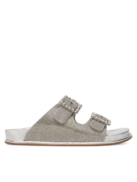 Le Silla Klapki 3771D040MIPPSTD Srebrny. Szare klapki LE SILLA, bez wzorów, z syntetyku, bez obcasa, bez zapięcia. Za 3,579.00 zł.