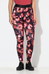 Damskie Legginsy sportowe w panterkę szybkoschnące elastyczny pas. Czerwone legginsy sportowe Ulla Popken, plus size, bez wzorów, z bawełny. Za 199.99 zł.