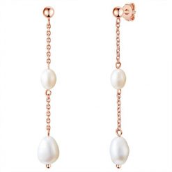 Valero Pearls Stal nierdzewna Perła hodowlana słodkowodna Kolczyki 1 ct Damski. Białe kolczyki Valero Pearls, z perłą, ze stali. Za 359.99 zł.