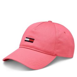 Czapka z daszkiem Tommy Jeans. Czerwone czapki z daszkiem Tommy Jeans, bez wzorów, z jeansu. Za 79.99 zł.