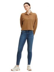 Tom Tailor Dżinsy - Skinny fit - w kolorze granatowym rozmiar: W29. Niebieskie jeansy Tom Tailor, bez wzorów, klasyczne, z podwyższonym stanem. Za 105.38 zł.