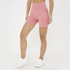 Szorty treningowe JULES z efektem push-up różowe. Czerwone szorty sportowe LEGEA, bez wzorów, z materiału, z podwyższonym stanem, na fitness i siłownię. Za 84.00 zł.