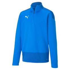 Puma Bluza Teamgoal 23 Training 1/4 Zip Jr 65656702. Niebieskie bluzy Puma, bez wzorów, bez kaptura, do piłki nożnej. Za 129.99 zł.
