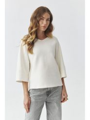 TATUUM Sweter "Rafia" w kolorze kremowym rozmiar: XS. Brązowe swetry Tatuum, xs, bez wzorów, bez ramiączek. Za 139.54 zł.