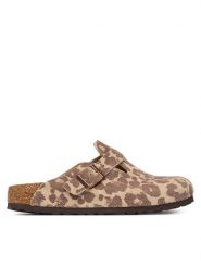 Birkenstock Klapki Boston Print 1033324 Brązowy. Brązowe klapki Birkenstock, bez wzorów, ze skóry, bez obcasa, bez zapięcia. Za 764.99 zł.