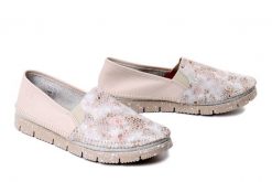 MACIEJKA 03512-72/00-0 beż + mozaika beż, półbuty damskie. Brązowe półbuty wsuwane Maciejka, na lato, bez wzorów, ze skóry, bez obcasa. Za 284.90 zł.