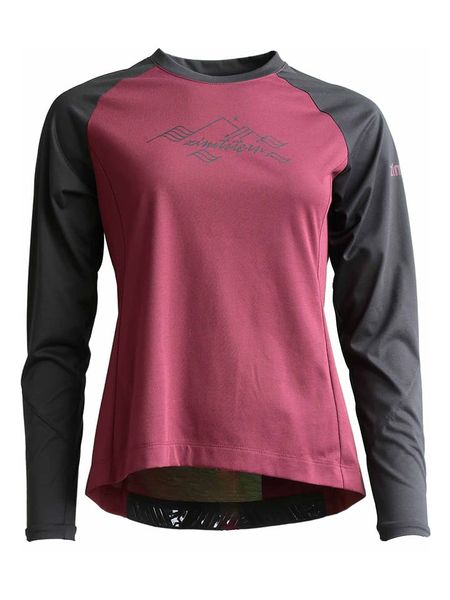 Zimtstern Koszulka kolarska "Pure Flowz" w kolorze antracytowo-czerwonym rozmiar: XS. Czarne t-shirty sportowe Zimtstern, xs, bez wzorów, z materiału, bez ramiączek, rowerowe. Za 118.28 zł.