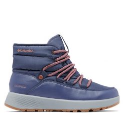 Śniegowce Columbia. Niebieskie śniegowce Columbia, bez wzorów, bez zapięcia. Za 499.99 zł.