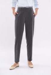 Spodnie z kantem R-MARSA. Szare spodnie materiałowe Volcano, bez wzorów, z materiału, eleganckie. Za 149.99 zł.
