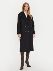 TWINSET Płaszcz wełniany 242TT2203 Czarny Loose Fit. Czarne płaszcze Twinset, na zimę, bez wzorów, z wełny, bez kaptura. Za 2,449.00 zł.