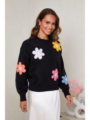Soft Cashmere Sweter w kolorze czarnym rozmiar: 38/40. Czarne swetry Soft Cashmere, bez wzorów, klasyczne, bez ramiączek. Za 176.08 zł.