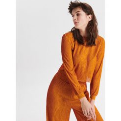 Bluzka z prążkowanej dzianiny - Pomarańczowy. Bluzki marki Cropp. Za 59.99 zł.