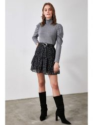 Trendyol Spódnica w kolorze czarnym rozmiar: 40. Czarne spódnice Trendyol, bez wzorów, midi, rozkloszowane. Za 74.99 zł.