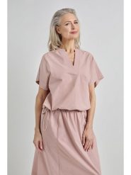 Josephine & Co Bluzka "June" w kolorze jasnoróżowym rozmiar: 42. Różowe bluzki Josephine & Co, bez wzorów, z bawełny, bez kołnierzyka, bez ramiączek. Za 197.63 zł.