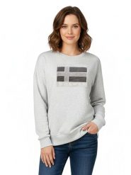 Geographical Norway Bluza "Gigi" w kolorze szarym rozmiar: L. Szare bluzy bez kaptura Geographical Norway, l, bez wzorów, z bawełny, bez kaptura. Za 92.21 zł.