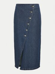 Vila Spódnica jeansowa Sym 14099725 Niebieski Regular Fit. Niebieskie spódnice Vila, bez wzorów, z bawełny. Za 99.99 zł.
