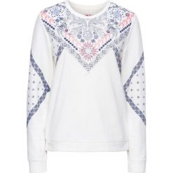 Bluza z nadrukiem bonprix biel wełny z nadrukiem. Bluzy marki INOVIK. Za 74.99 zł.