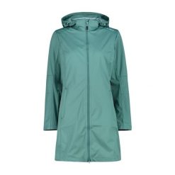 Kurtka parka z kapturem, zapinana na zamek dla kobiet CMP. Czarne płaszcze CMP, bez wzorów, z materiału, z kapturem. Za 460.45 zł.