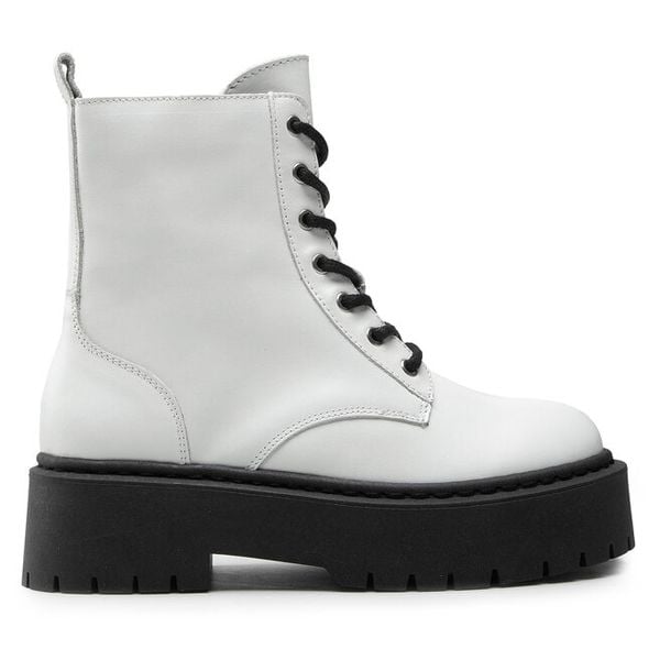 Trzewiki Filipe. Białe botki Filipe, bez wzorów, bez obcasa, na płaskiej podeszwie, bez zapięcia. Za 419.99 zł.