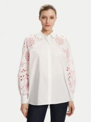 French Connection Koszula 72YBB Biały Relaxed Fit. Białe koszule French Connection, m, bez wzorów, z bawełny, bez kołnierzyka, bez ramiączek. Za 269.99 zł.