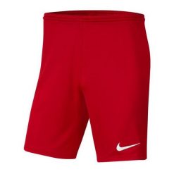 Spodenki Z Dzianiny Dla Dzieci Park III. Czerwone szorty Nike, bez wzorów, z dzianiny, sportowe. Za 65.99 zł.