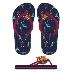 FC Barcelona klapki japonki unisex na plaże i basen. Czerwone japonki CERDA, bez wzorów, z materiału. Za 59.00 zł.