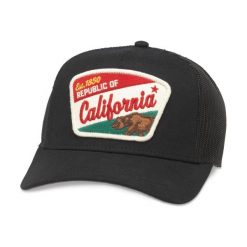 Czapka z daszkiem American Needle Valin Cali - SMU679A-CALI. Czarne czapki z daszkiem American Needle, bez wzorów, sportowe. Za 89.00 zł.