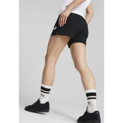 Damskie szorty dresowe Active PUMA Black. Czarne szorty sportowe Puma, bez wzorów, z dresówki, na fitness i siłownię. Za 209.99 zł.