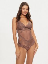 Hunkemöller Body Arabella 300177 Brązowy. Brązowe body i gorsety Hunkemöller, bez wzorów, z syntetyku, bez ramiączek. Za 109.99 zł.